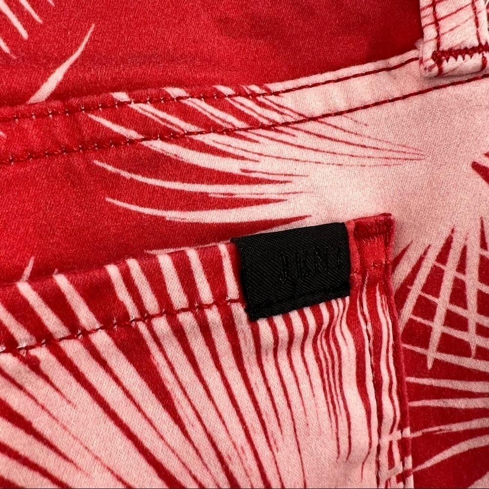 Jen7 7for all mankind red pants trousers 8 leaf ankle skinny - Picture 11 of 11